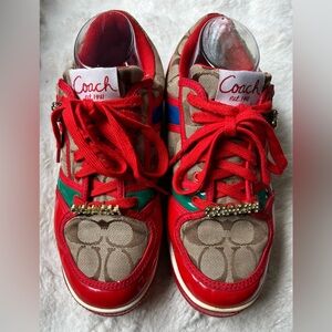 Vintage Coach Patent Signature Oriana Rhinestone Charm